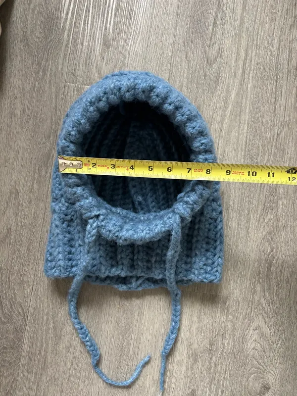 Handmade Blue Crochet Balaclava - Image 6
