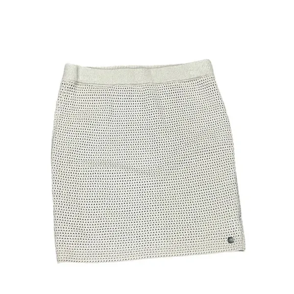 Roxy Women's Beige Crochet-Style Mini Skirt Size S Summer Casual - Image 2