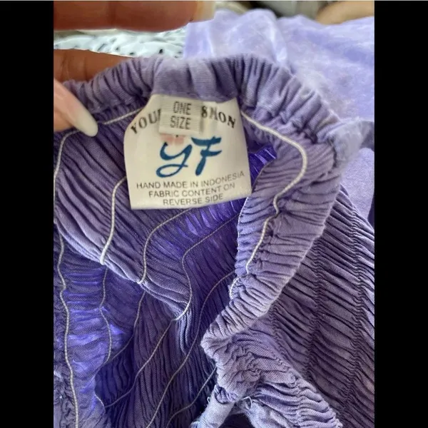 young fashion purple flowy summer dress one size - Image 4