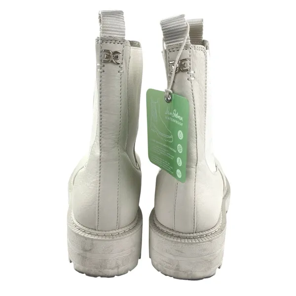 Sam Edelman Laguna Women's Gray Leather Round Toe Platform Chelsea Boots Sz 8.5 - Image 3