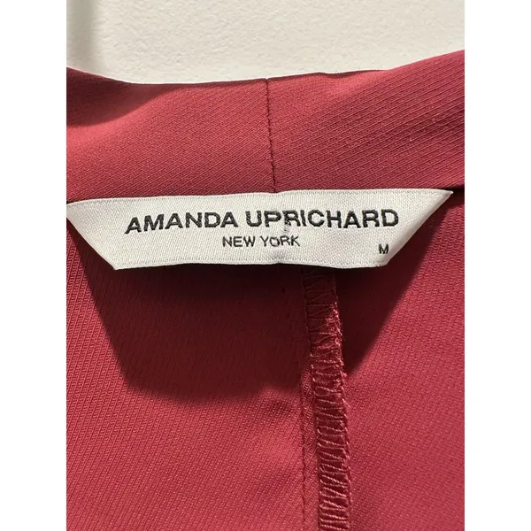 Women's Designer Amanda Uprichard Medium Hera Thong Bodysuit Malbec Top Blouse - Image 4