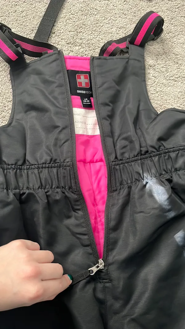 Swiss Tech Snow Bibs Black Size XS - Image 2
