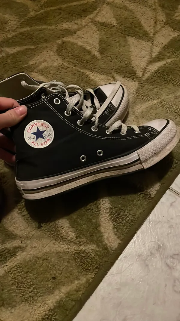 Converse High-Top Platform Sneakers Black 6.5 - Image 2