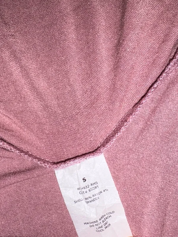 Moa Moa Dusty Pink Button-Front Tiered Long Sleeve Top Small - Image 4