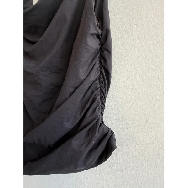 SUUKSESS Womens‎ Black Cowl Neck Ruched Sleeveless Tank Top Size L 3452 - Image 4