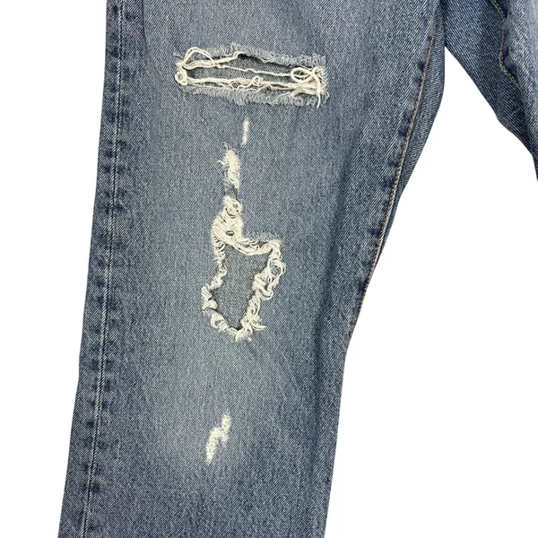 Levi's Premium 501 Jeans 28 Distressed Ripped Thrashed Grunge Straight Leg Denim - Image 14