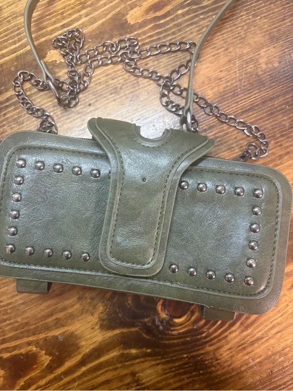 Olive green crossbody purse - Image 2