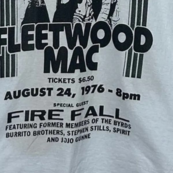 Fleetwood Mac White Band Concert Tee size S - Image 7