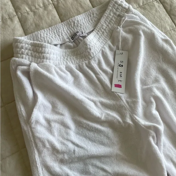 Stateside White Wide-Leg Terry Pants - Image 7