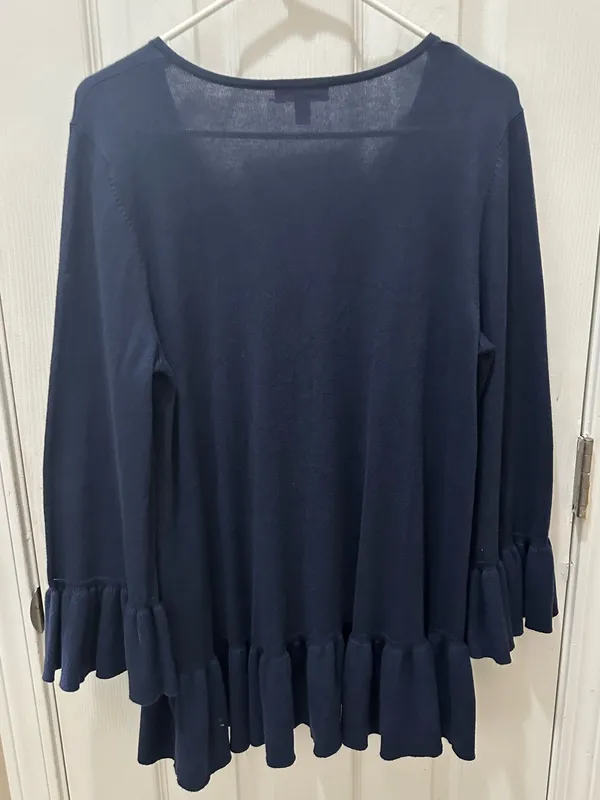 LILLY PULITZER Adela Ruffle Sleeve & hem shirt size Large - Image 11