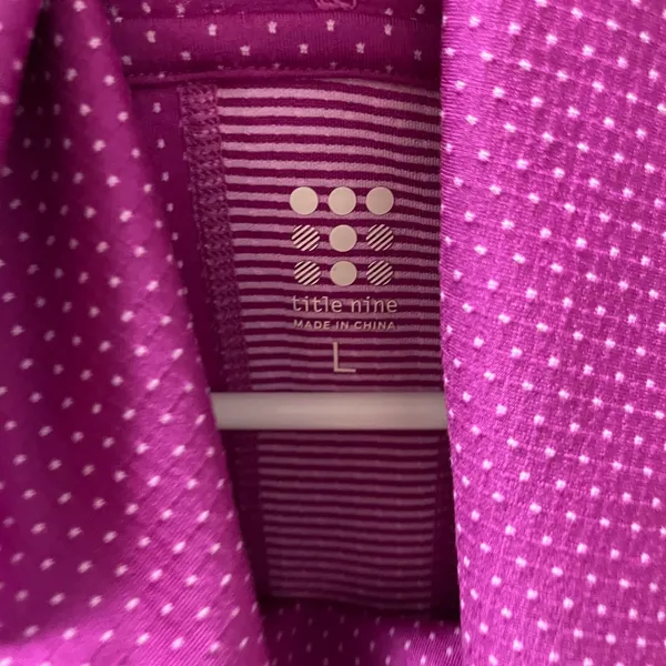 Title‎ Nine Layli Cowl Neck Tunic Dress Size Large Purple Polka Dot - Image 8