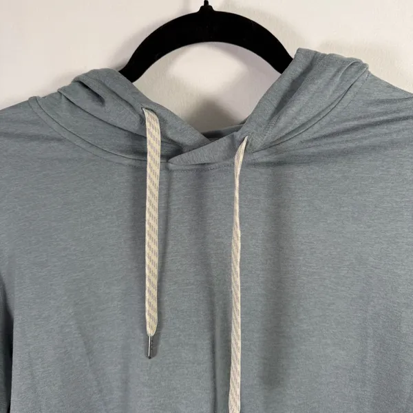 Vuori Halo Essential Hoodie Sweatshirt Blue Heathered Athleisure Gym Womens XL - Image 4