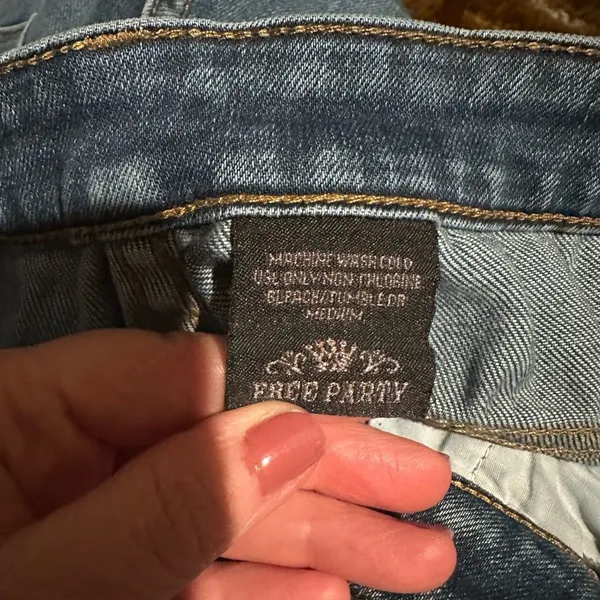 Free People Low Rise Boyfriend Jeans Medium blue boho cottagecore relaxed fit - Image 3