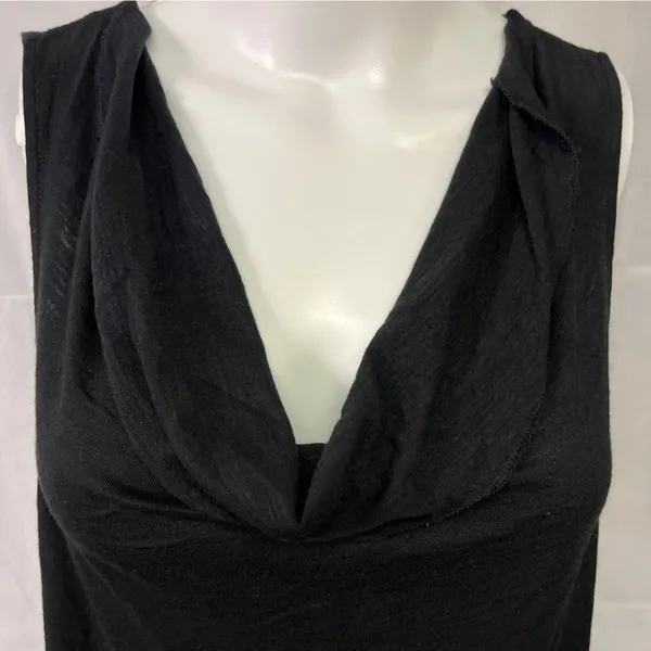 Anthropologie Women's Black Shirt/Tank-Top/Cowl Neck Sz S SKU 4098 - Image 3