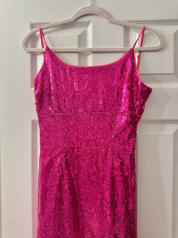 Lulus Pink Sequin Formal Dress - Image 4