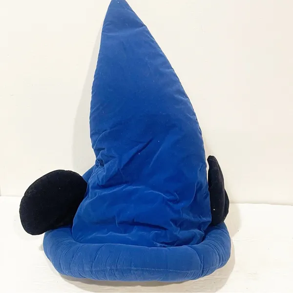 Vintage Walt Disney World Mickey‎ Sorcerers Apprentice Fantasia Blue Plush Hat - Image 5