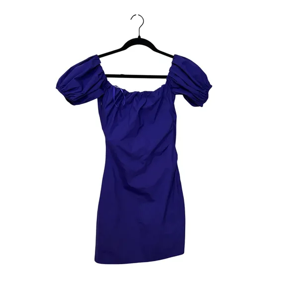 New STAUD NWOT Purple Violet Giulia Mini Dress Size Small - Image 4