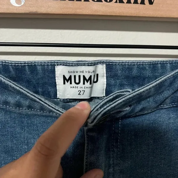 NWT Show Me your Mumu Reba Denim Maxi Skirt size 27 - Image 7