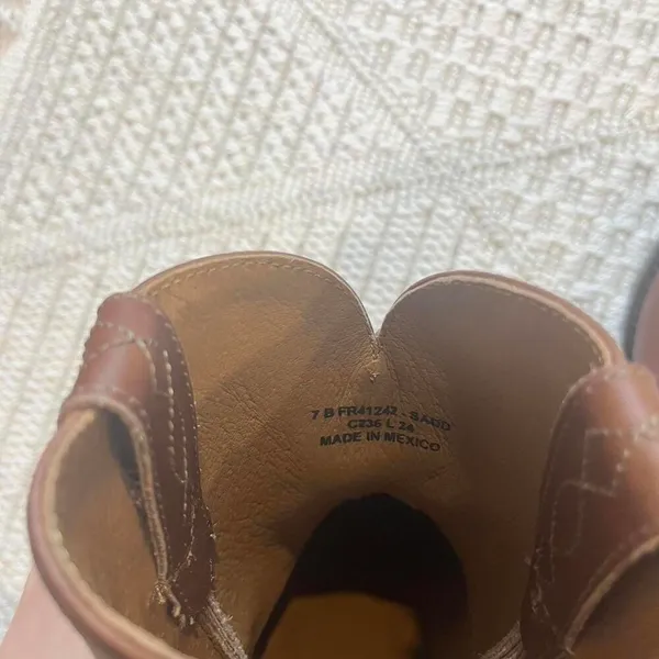 Frye Billy Short Leather Harness Booties in Saddle - Image 8