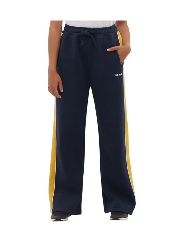 Bench Womens Elline Wide Leg Striped Jogger Pants Navy Blue / Gold Stripe XL - Image 7