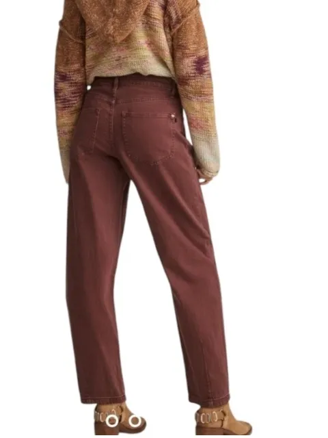 Pilcro The Breaker Relaxed Fit Burgundy Jeans size 29 - Image 2