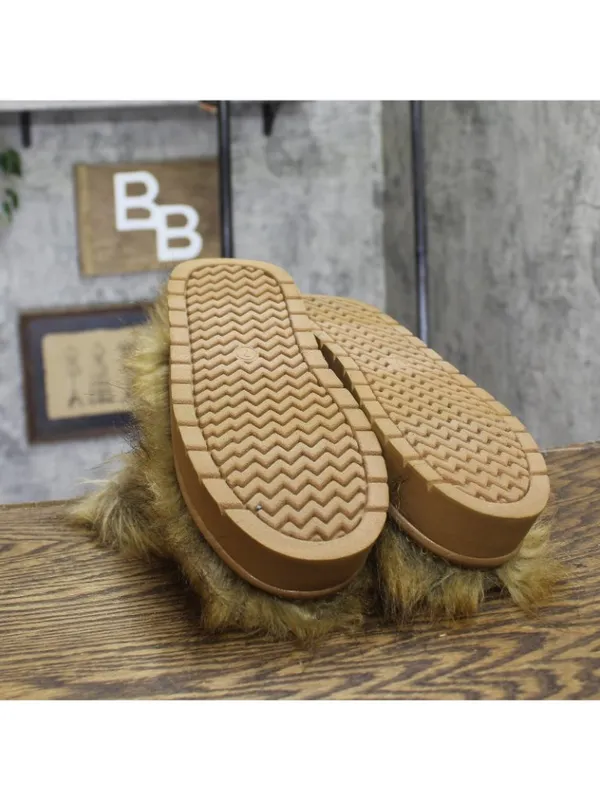 A New Day Womens Terra Boots Faux Fur Fuzzy 94715795 Brown 7M - Image 5