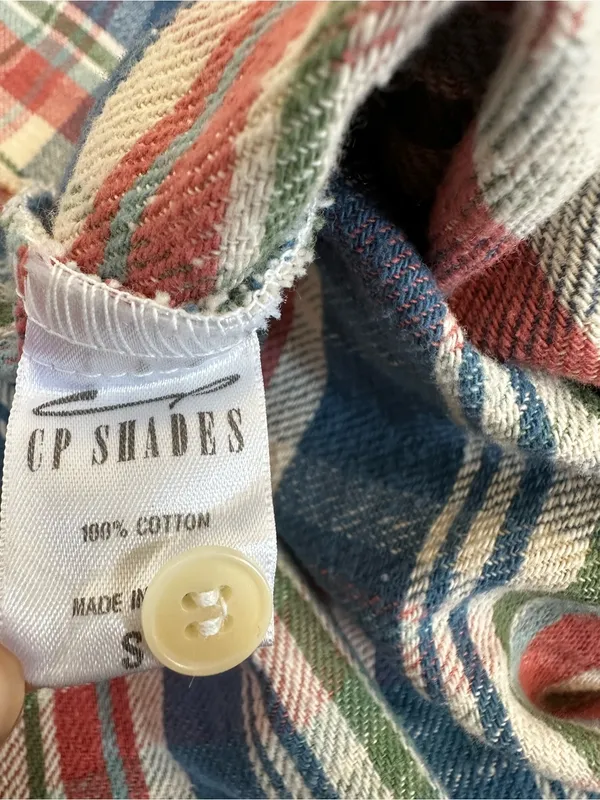 CP Shades x Free People Plaid Flannel Shirt 90s Grunge Cabincore Granola Size S - Image 6