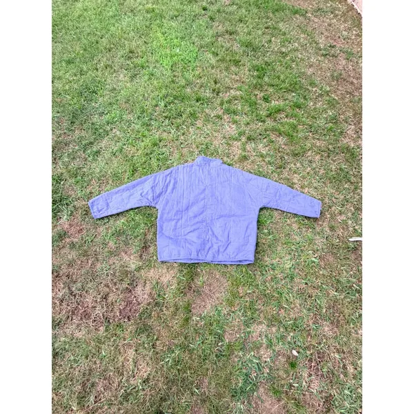Amuse Society Quilted Snap Front Jacket Periwinkle Blue Palm‎ Tree Logo L/XL - Image 12