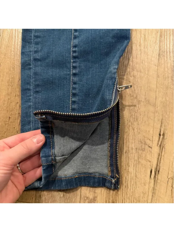 Free People Bella Moto Skinny Women’s Blue Jeans Size 29 - Image 5
