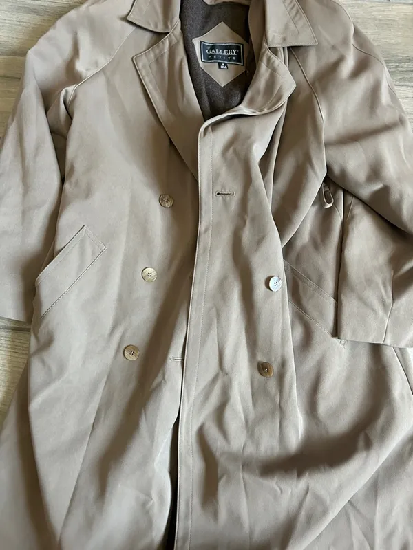 Gallery Taupe Trench Coat - Image 3