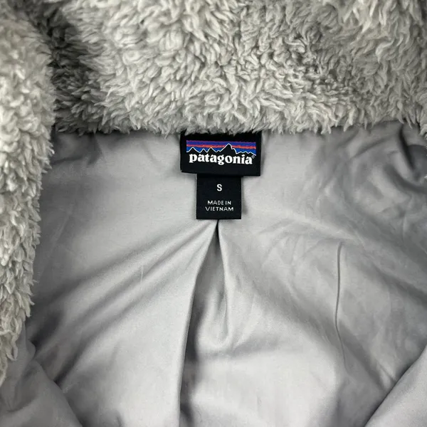 Patagonia Los Gatos Fleece Vest S Grey Full Zip High Pile Soft Layering Fuzzy - Image 2