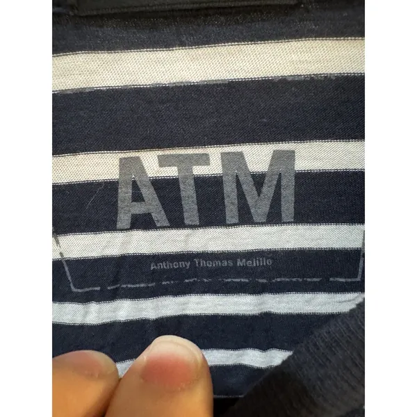 ATM Anthony Thomas Melillo Classic Jersey Long Sleeve Boy Tee Striped Navy White - Image 7