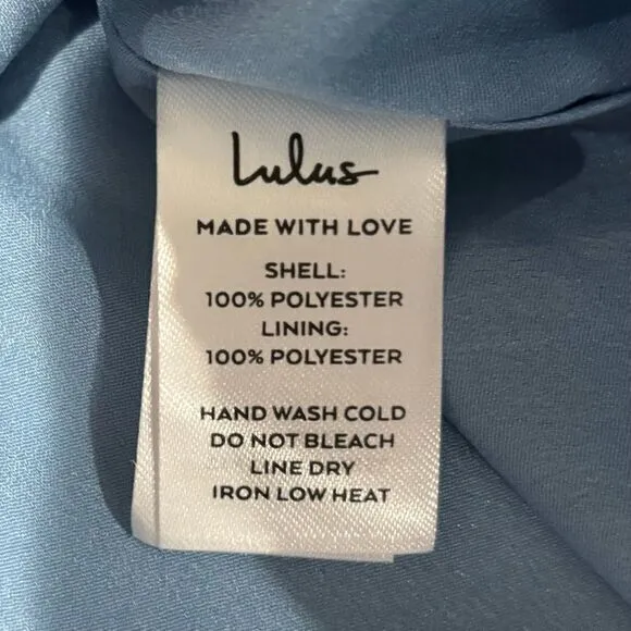 Lulu's NWT Posh Moment Slate Blue Backless Halter Dress Bow‎ Size XL - Image 6