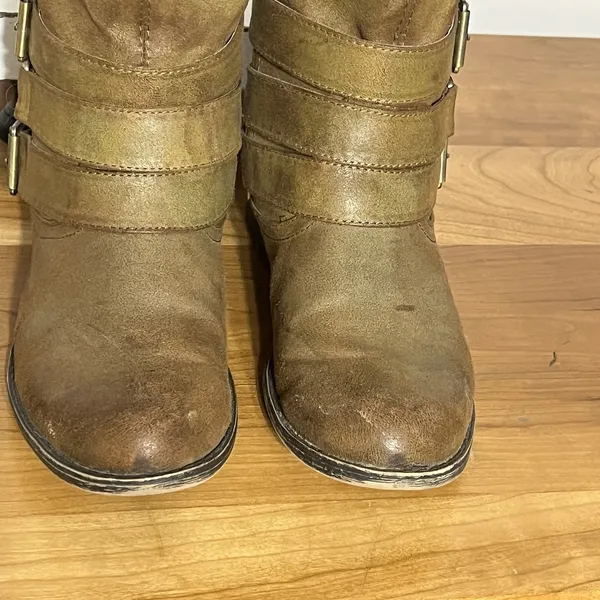 Madden Girl Knee High Campuswc‎ Riding Boots Tan Women's Size 7.5M - Image 5