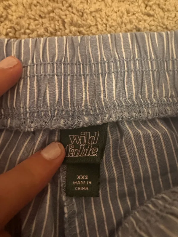 Target, blue and white striped self-love club pants - Image 4