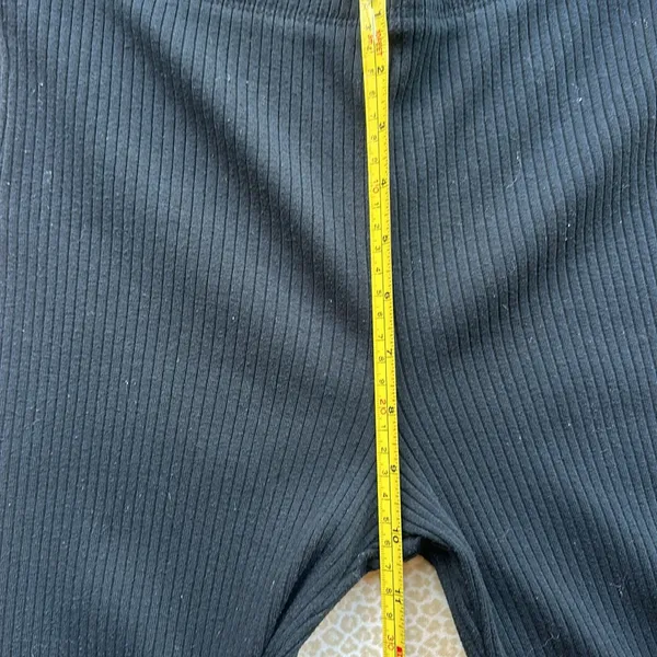 Aerie Black Ribbed Flare Long Stretch Pants - Image 9