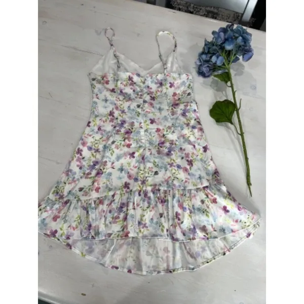 Chloe Rose Floral Print Ruffle Sundress Cottagecore Sleeveless Dress‎ - Image 6