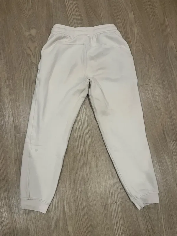 Beige Lululemon Joggers Cream Cinched - Image 2