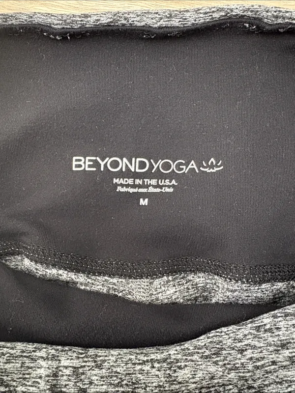 Beyond Yoga Spacedye 7/8 Legging Women Size Medium Grey Black Heather - Image 3