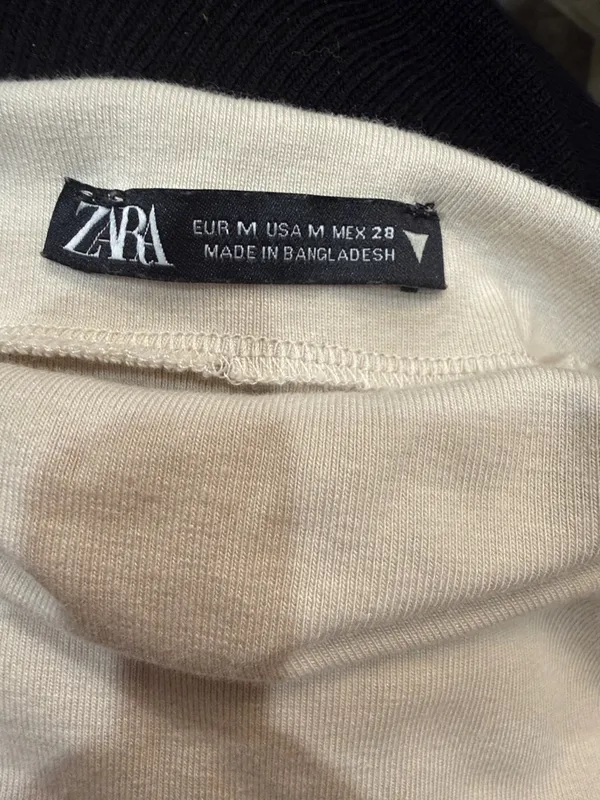 Zara Sleeveless Mock Neck Tank - Cream Sz M - Image 3