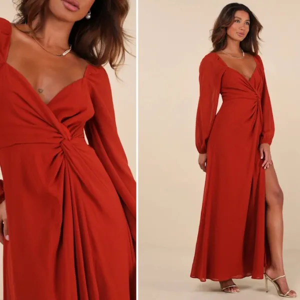 LULU's Elegant Sophisticated Romantic Flowy Bridesmaid Maid of Honor Wedding - Image 2
