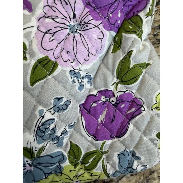 Vera Bradley Mandy Handbag Flutterby Retired Floral Quilted Cotton Satchel - Image 7