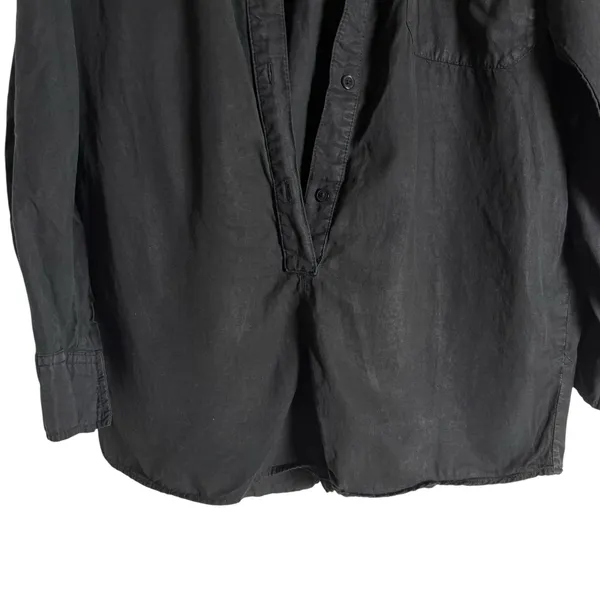 Zara Black Long Sleeve Button Front Short Romper Size Medium - Image 6
