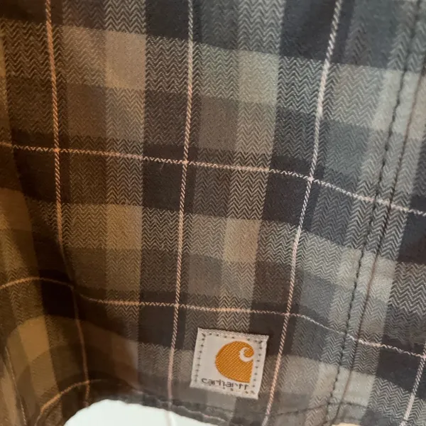 Carhartt Force Women’s Plaid Button-Up Shirt – Size XL (16/18) Gray/Pink - Image 3