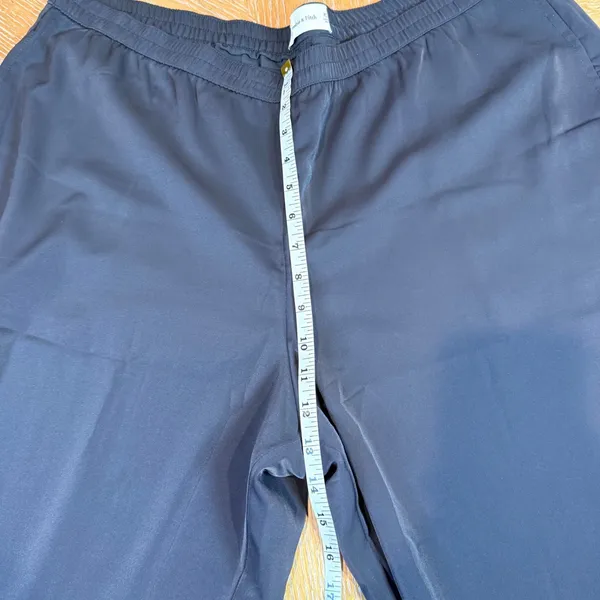 Abercrombie & Fitch Drapey Wide Leg Satin‎ Pants Pull On Black Size XL - Image 8