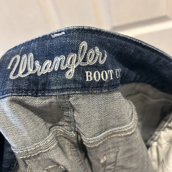 VTG Wrangler Women's Jeans Size 13/14 Blue Denim 34X33 Bootcut Cotton Blend‎ - Image 8