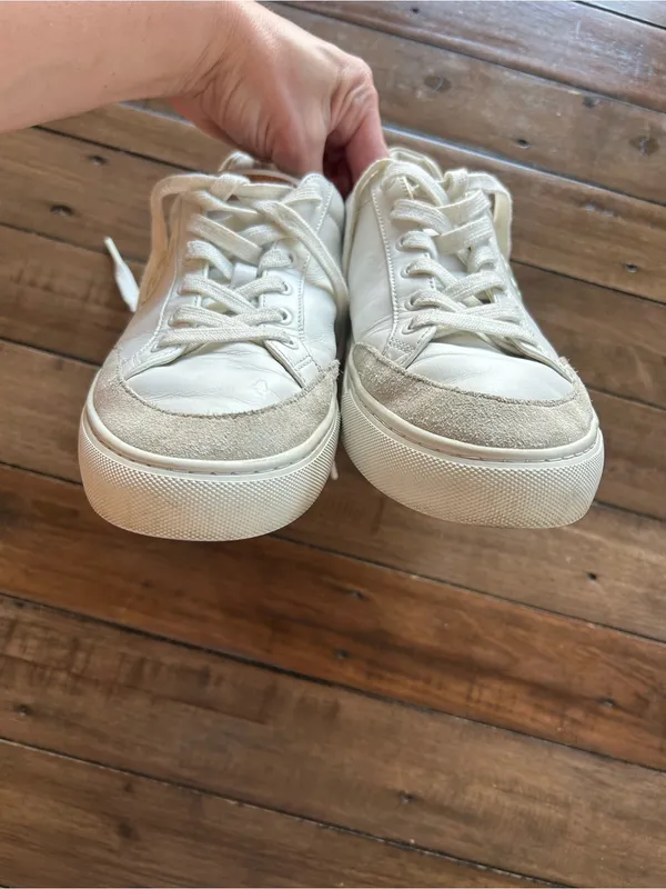Tory Burch Bari Nappa Colorblock White Sneakers 9.5 - Image 3