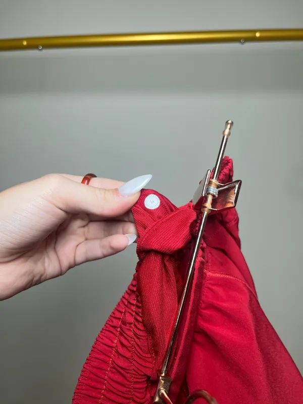 Lululemon red shorts with built in shorts #athletic #activewear - Image 4