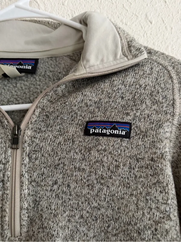 Patagonia Light Gray Half-Zip Fleece Pullover - Image 2