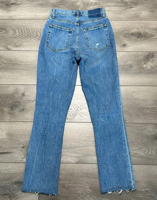 Abercrombie & Fitch The 90’s Slim Straight Ultra High Rise Curve Love Jeans 24 - Image 4